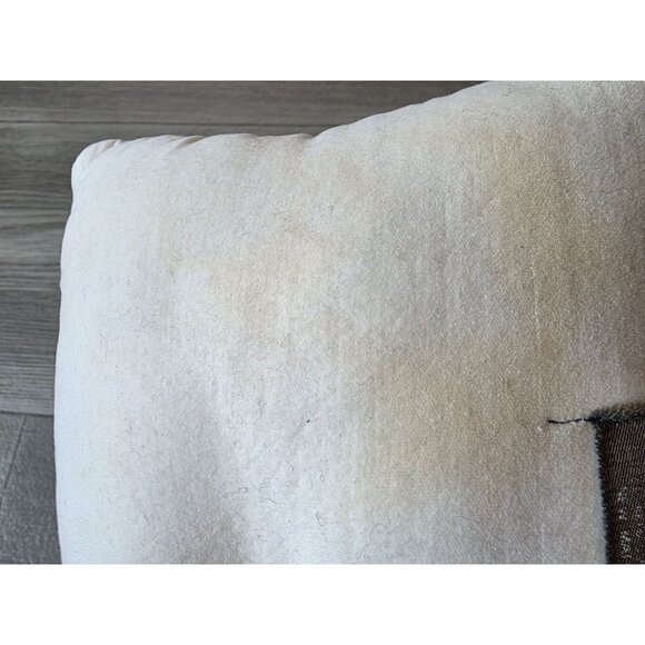 Vintage Floral Needlepoint Decorative Throw Pillow 8"x8" Wool back - Picture 5 of 6